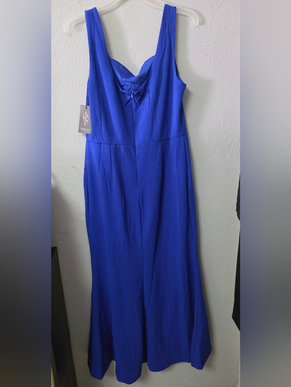 Sleeveless Royal Blue Maxi Dress with V-Back - Picture 5 of 7